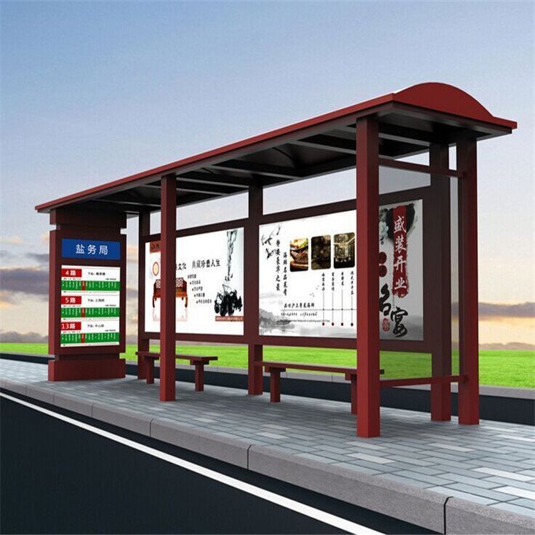 定製仿古站牌 成開智能鄉鎮公交站台，源頭工廠打造農村候車亭新典範